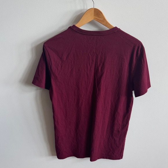 Polo Ralph Lauren Men's Burgundy V-Neck Tee - Picture 4 of 6